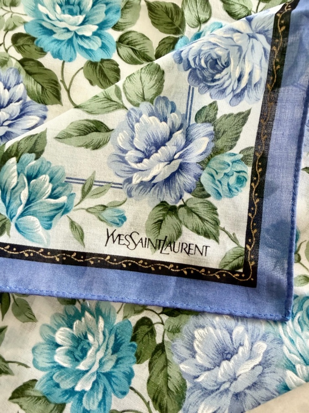 2 Yves Saint Laurent Cotton Neckerchiefs/Bandanas - Picture 5 of 7